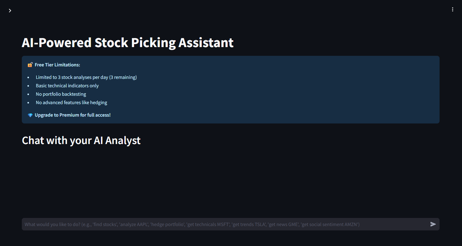 AIvestor Dashboard and Chat Interface